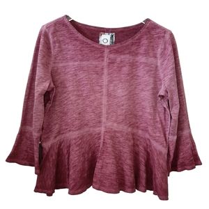 Anthropologie Peplum Top Size Small